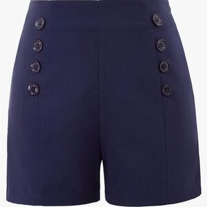 Summer Swim Belle Poque Women High Waist Stretch Vintage Button Shorts Retro